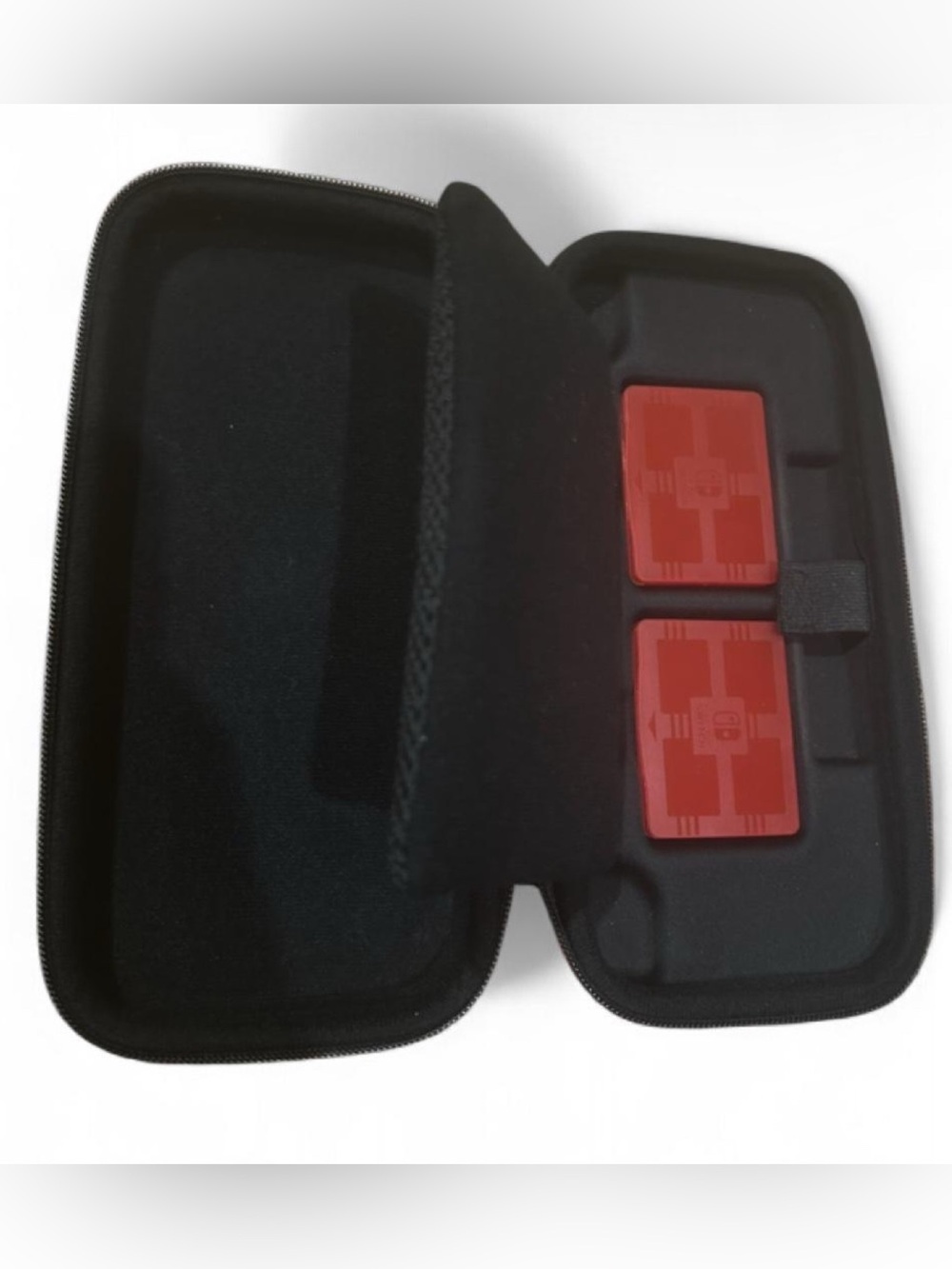 Nintendo Switch Carrying Case Black Travel Storage + 2 Red Game Card Cases